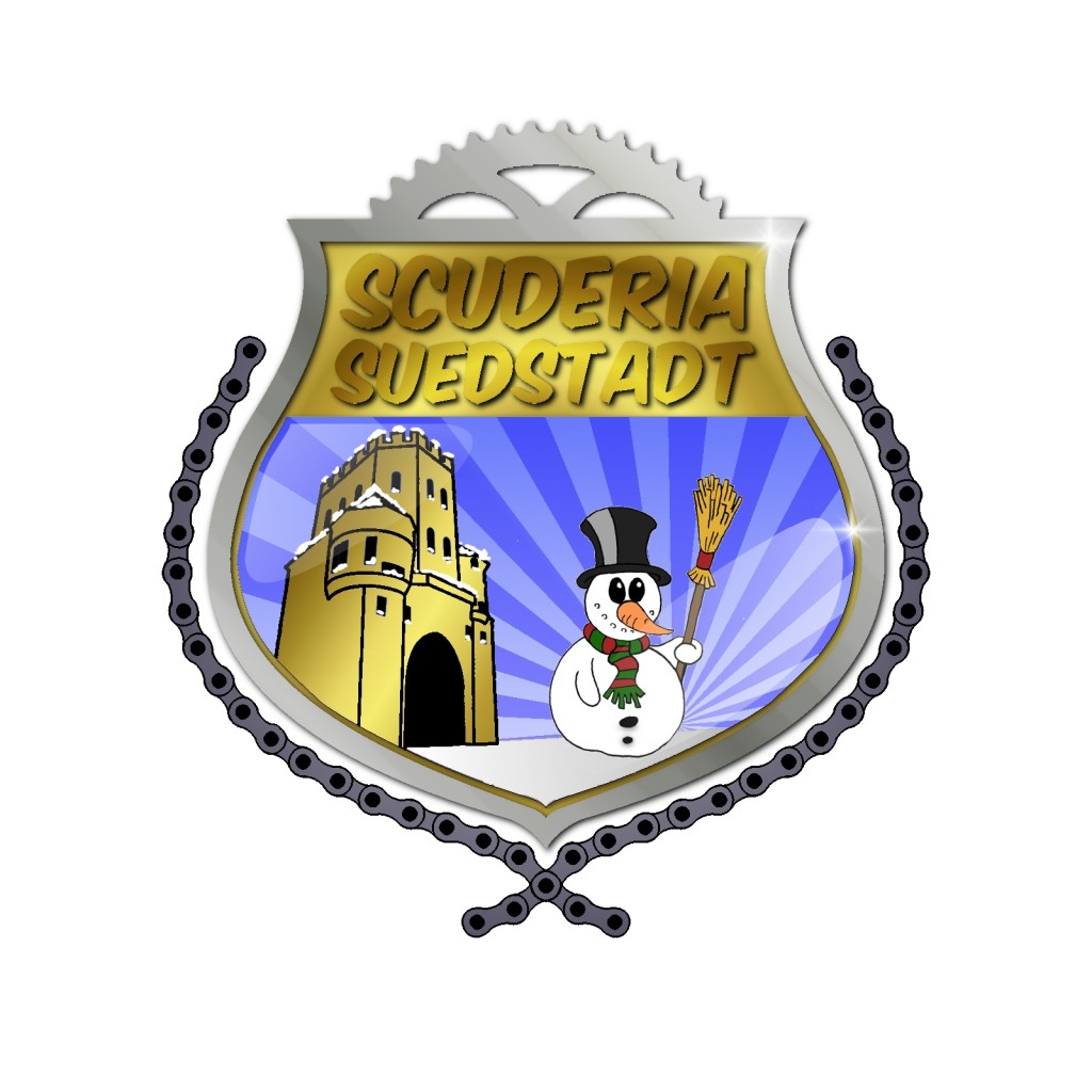 Logo mit Schnee und Schneemann